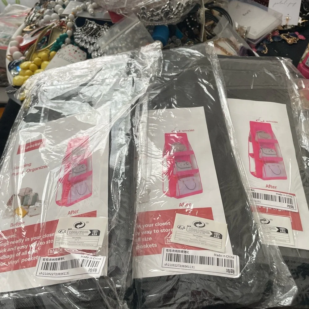 6pocket hanging purse organizers